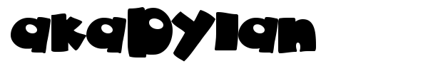 akaDylan font preview